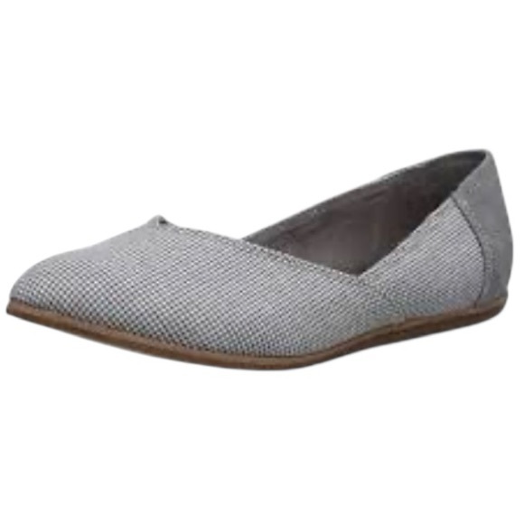 TOMS Jutti Almond Toe Flat Gray White Size 12 - Picture 13 of 13